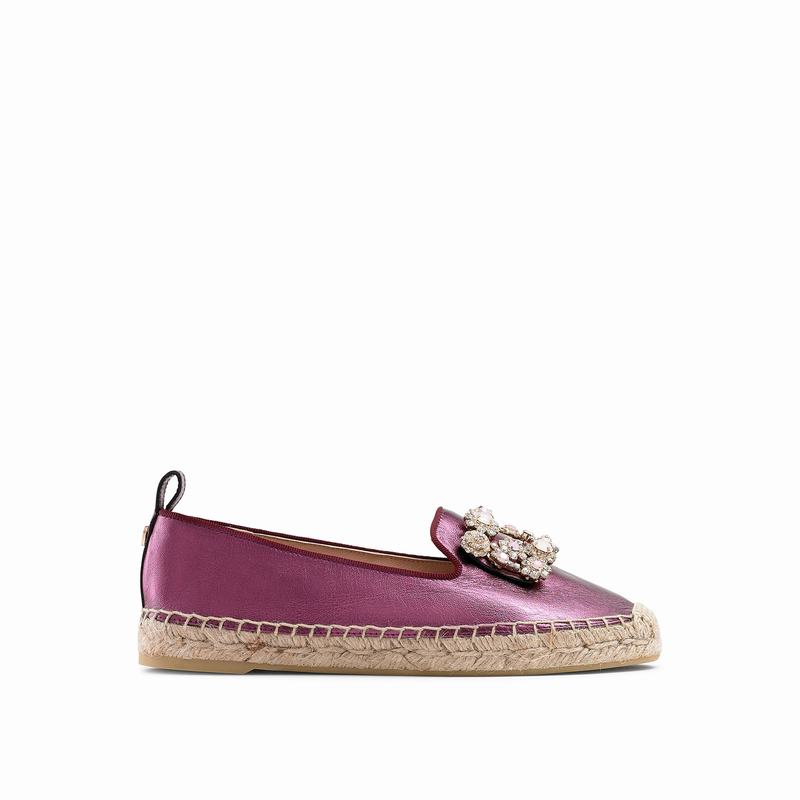 Russell & Bromley Pocketfull Embellished Espadrilles Women's Purple [NZN3046YO]